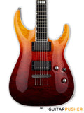 ESP E-II Horizon NT-II Modern Electric Guitar w/ EMG 66TW/57TW Humbucker Pickups - Tiger Eye Amber Fade