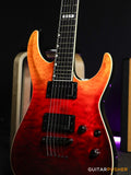 ESP E-II Horizon NT-II Modern Electric Guitar w/ EMG 66TW/57TW Humbucker Pickups - Tiger Eye Amber Fade