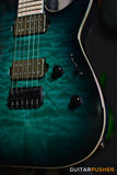 ESP E-II M Series M-II HT Modern Electric Guitar w/ Bare Knuckle Aftermath Tyger Humbucker Pickups - Black Turquoise Burst