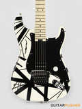 EVH Striped Series Stratocaster Electric Guitar - B/W