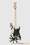 EVH Striped Series Stratocaster Electric Guitar - B/W