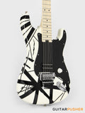 EVH Striped Series Stratocaster Electric Guitar - B/W