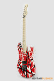 EVH Striped Series Stratocaster Electric Guitar - R/B/W