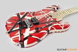 EVH Striped Series Stratocaster Electric Guitar - R/B/W