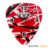 EVH Pick-Shaped Wall-Mounted R/W/B Stripes Clock (0227281000)