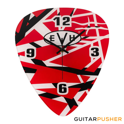 EVH Pick-Shaped Wall-Mounted R/W/B Stripes Clock (0227281000)