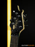 EVH Wolfgang Special Striped, Ebony Fretboard - Black w/ Yellow Stripes (5107702316)
