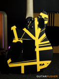 EVH Wolfgang Special Striped, Ebony Fretboard - Black w/ Yellow Stripes (5107702316)