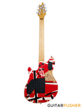 EVH Wolfgang Special Striped Limited Edition Aged, Ebony Fretboard - Red w/ Black & White Stripes (5107500315)