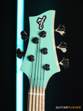FBASS BN5 5-String Bass (Transparent Seafoam Green Gloss) - Ash Body, Birdseye Maple Fingerboard