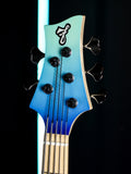 FBASS BN5 5-String Bass (Aqua Fade Gloss) - Ash Body, Maple Fingerboard