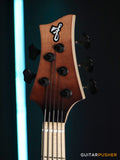 FBASS BN5 5-String Bass (Brown Fade Gloss) - Ash Body, Maple Fingerboard