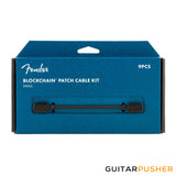 Fender Blockchain Patch Cable Kit, R/A, Black - 6 pcs.