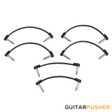 Fender Blockchain Patch Cable Kit, R/A, Black - 6 pcs.
