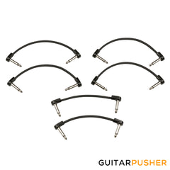 Fender Blockchain Patch Cable Kit, R/A, Black - 6 pcs.