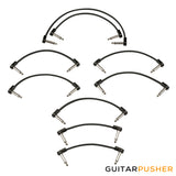 Fender Blockchain Patch Cable Kit, R/A, Black - 6 pcs.