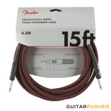 Fender Professional Tweed Guitar Cable Straight to Straight - Red