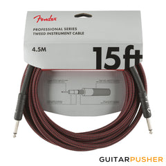 Fender Professional Tweed Guitar Cable Straight to Straight - Red