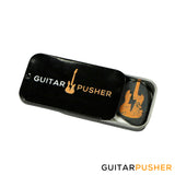 Guitar Pusher DelTex Collectible Guitar Pick Set with Tin Can - 0.71mm 0.88mm 1.0mm 1.2mm 1.5mm Delrin Tortex