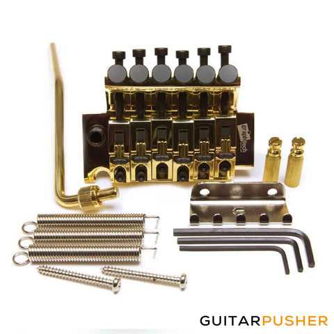 Graphtech Ghost LB63 Floyd Rose Bridge W/Peizo Pickup Saddles Gold PN-0080-G0