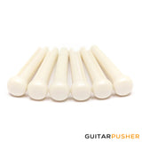 Graphtech TUSQ Bridge Pins No Dot - White (6 Pcs) PP-1100-01