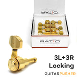 Graphtech RATIO Electric Locking 3+3 Contemporary Gold 2 Pin PRL-8311-G0