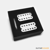 Godwound Thanos Modern Guitar Humbucker Pickup Set - 53mm F Spacing (Open White, Black Bolts)