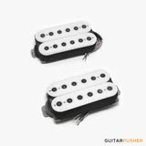 Godwound Thanos Modern Guitar Humbucker Pickup Set - 53mm F Spacing (Open White, Black Bolts)