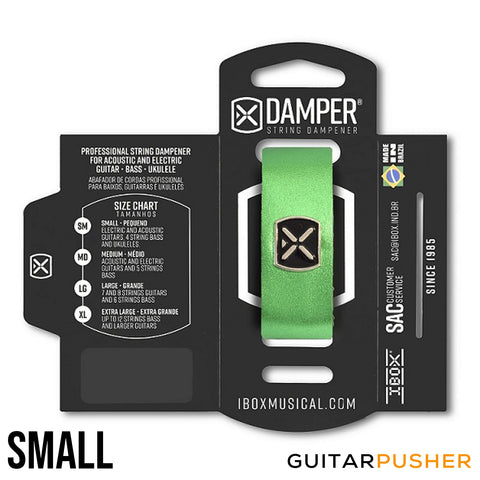 IBOX Brazil Leather & Iron Tag String Dampener/Muter (1pc) Metallic Green