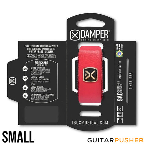 IBOX Brazil Leather & Iron Tag String Dampener/Muter (1pc) Red
