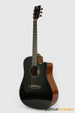 Phoebus PG-50ce v3 Solid Top Dreadnought (3rd Gen.) Acoustic-Electric Guitar - Black w/ Gig Bag