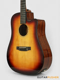 Phoebus PG-50ce v3 Solid Top Dreadnought (3rd Gen.) Acoustic-Electric Guitar - Sunburst w/ Gig Bag