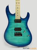 Leeky L-Series L25 HH S-Style(Flamed Maple Top/Maple Fingerboard) - Blue Burst