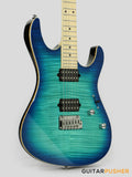 Leeky L-Series L25 HH S-Style(Flamed Maple Top/Maple Fingerboard) - Blue Burst