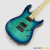 Leeky L-Series L25 HH S-Style(Flamed Maple Top/Maple Fingerboard) - Blue Burst