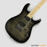 Leeky L-Series L15 HH S Style (Flamed Maple Top/Maple Fingerboard) - Black Burst