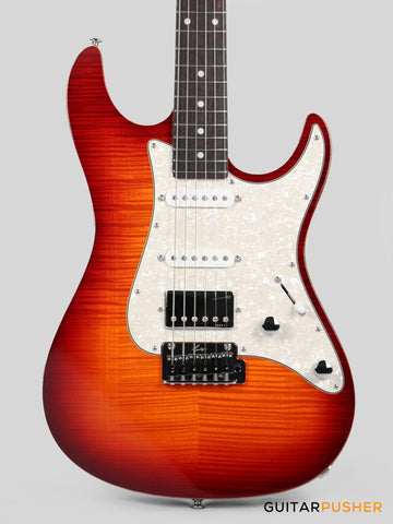 Leeky S-Series S25 Stratocaster (Flamed Maple Top/Rosewood Fingerboard) - Fireburst