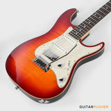 Leeky S-Series S25 Stratocaster (Flamed Maple Top/Rosewood Fingerboard) - Fireburst