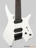 Leeky X-Series X10-7 7-String Headless Electric Guitar Basswood Body Maple Neck Rosewood Fingerboard - Pearl White