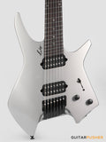 Leeky X-Series X10-7 7-String Headless Electric Guitar Basswood Body Maple Neck Rosewood Fingerboard - Titanium Gray