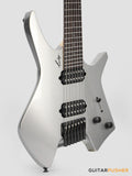 Leeky X-Series X10-7 7-String Headless Electric Guitar Basswood Body Maple Neck Rosewood Fingerboard - Titanium Gray
