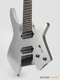 Leeky X-Series X10-7 7-String Headless Electric Guitar Basswood Body Maple Neck Rosewood Fingerboard - Titanium Gray