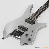 Leeky X-Series X10-7 7-String Headless Electric Guitar Basswood Body Maple Neck Rosewood Fingerboard - Titanium Gray