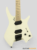 Leeky X-Series X10 Headless Electric Guitar Basswood Body Maple Neck - Pearl White