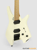 Leeky X-Series X20 Headless Electric Guitar Roasted Basswood Body Roasted Maple Neck - Pearl White