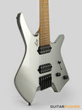 Leeky X-Series X20 Headless Electric Guitar Roasted Basswood Body Roasted Maple Neck - Titanium Gray