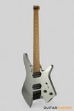 Leeky X-Series X20 Headless Electric Guitar Roasted Basswood Body Roasted Maple Neck - Titanium Gray