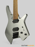 Leeky X-Series X20 Headless Electric Guitar Roasted Basswood Body Roasted Maple Neck - Titanium Gray