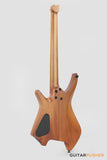 Leeky X-Series X26 Headless Electric Guitar Roasted Basswood Body Wenge Top Roasted Maple Neck - Fire Burst