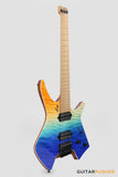 Leeky X-Series X26 Headless Electric Guitar Roasted Basswood Body Wenge Top Roasted Maple Neck - Ocean Fade